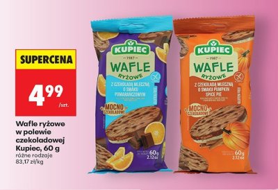 Wafle ryżowe w polewie czekoladowej 60 g promocja w Biedronka