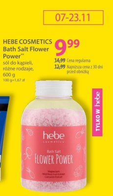 Sól do kąpieli Hebe Cosmetics Bath Salt Flower Power promocja w Hebe