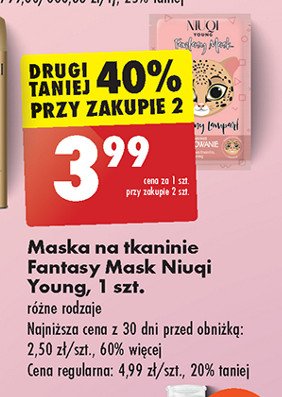 Maseczka na tkaninie kondycjonowanie drapieżny lampart Niuqi fantasy mask promocja w Biedronka