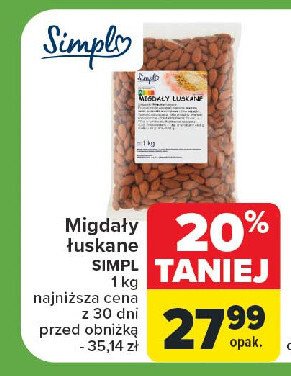 Migdały łuskane Simpl promocja