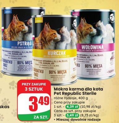 Mokra karma dla kota Pet Republic Sterile różne rodzaje promocja w Dino