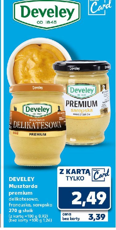 Musztarda premium sarepska Develey promocja