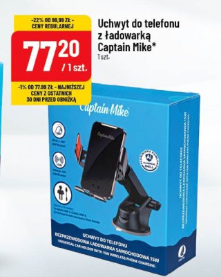 Uchwyt do telefonu z ładowarką Captain Mike promocja w POLOmarket