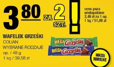 Wafelek Grześki wybrane rodzaje promocja w SPAR