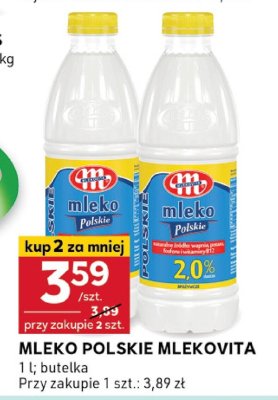 Mleko polskie Mlekovita 2.0% promocja w Stokrotka