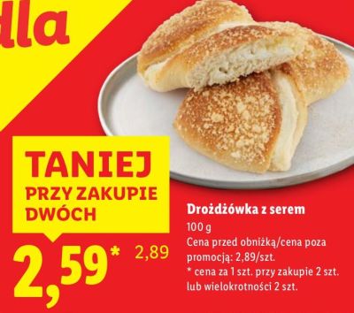 Drożdżówka z serem promocja w Lidl
