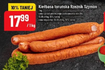 Kiełbasa toruńska Rzeźnik Szymon promocja w POLOmarket