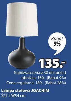 Lampa stołowa JOACHIM S27 x W54 cm promocja w Jysk