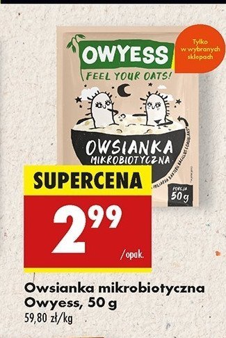 Owsianka mikrobiotyczna nocna Owyess promocja