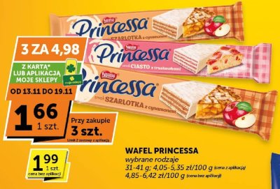 Wafel Princessa wybrane rodzaje promocja w Euro Sklep