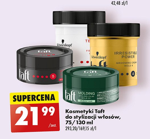 Glinka do w艂os贸w molding clay Taft looks promocja