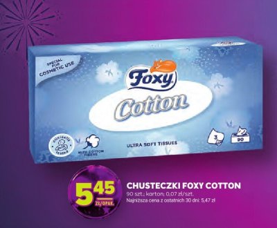 Chusteczki Foxy Cotton promocja w Stokrotka