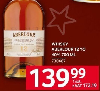 Whisky Aberlour 12 YO 40% 700 ml promocja w Selgros