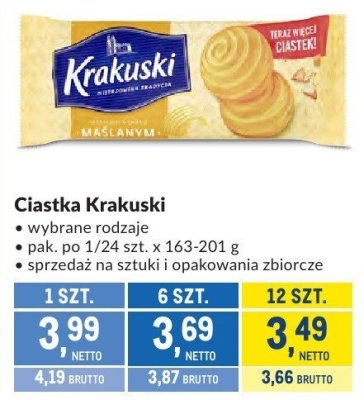 Ciastka Krakuski 艣mietankowe Krakuski bahlsen promocja w Makro