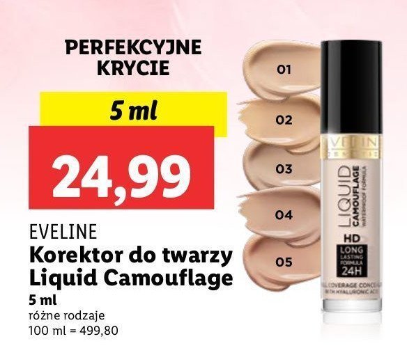 Korektor kremowy 01 Eveline promocja