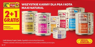 Karma dla psa i kota Maxi Natural promocja w Biedronka