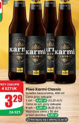 Piwo Karmi Classic  promocja w Dino