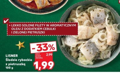 Śledzie rybackie z pietruszką LISNER 100 g promocja w Kaufland