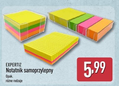 Notatnik samoprzylepny EXPERTIZ promocja w Aldi