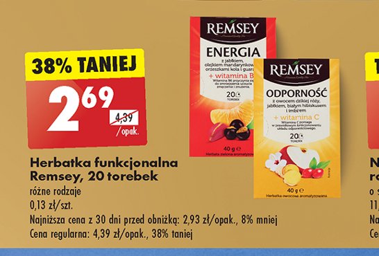 Herbata funkcjonalna energia Remsey promocja