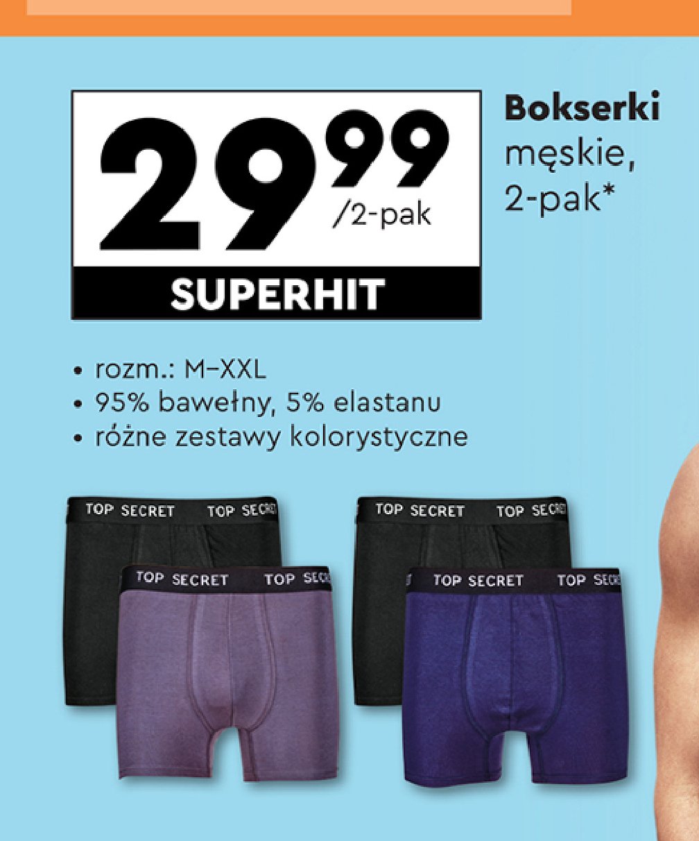 Bokserki męskie rozm. m-xxl Top secret promocja