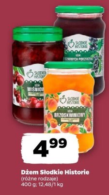 Dżem Słodkie Historie (różne rodzaje) promocja w Netto