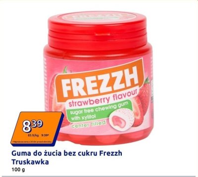 Guma do żucia bez cukru truskawka promocja w Action