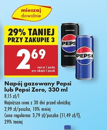 Napój Pepsi max promocja w Biedronka