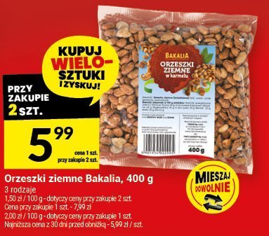 Orzechy ziemne Bakalia, 400 g promocja w Twój Market