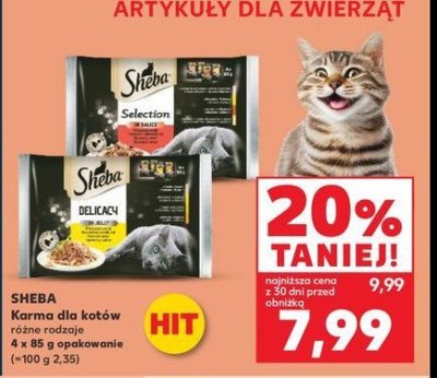 Karma dla kota smaki drobiowe Sheba delicacy in jelly promocja