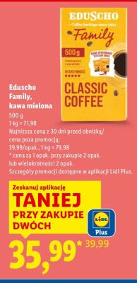 Kawa mielona Family Classic Coffee 500 g promocja w Lidl
