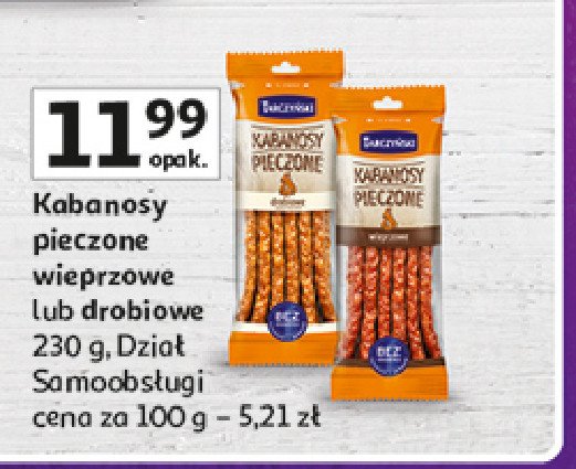 Kabanosy pieczone wieprzowe Tarczyński promocja