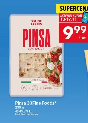Pinsa 33Fine Foods 230 g promocja w LEWIATAN