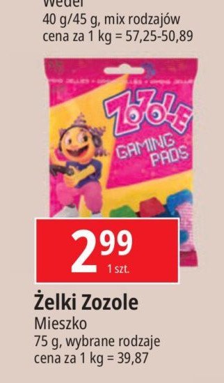 Żelki gaming pads Zozole promocja