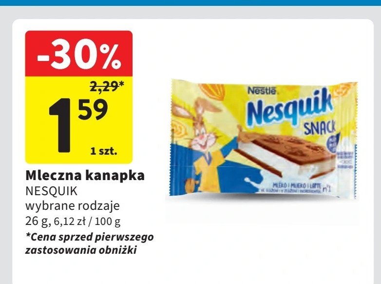 Przekąska mleczna Nesquik promocja