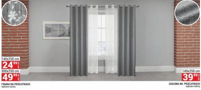 Firana na przelotach wybrane wzory 140x250 cm promocja w Merkury Market