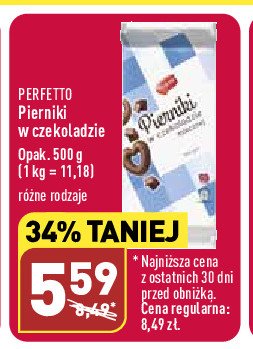 Pierniki w czekoladzie mlecznej Perfetto (aldi) promocja