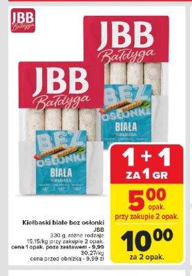 Kiełbasa bez osłonki biała Jbb bałdyga promocja