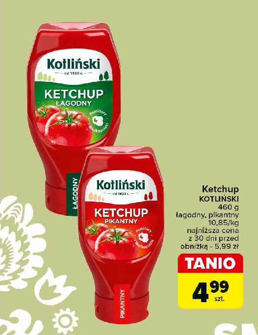 Ketchup pikantny Kotliński specjał promocja