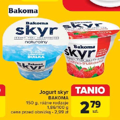 Jogurt naturalny Bakoma skyr promocja