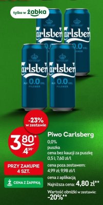 Piwo Carlsberg 0.0% promocja w Żabka