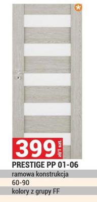 Drzwi PRESTIGE PP 01-06 ramowa konstrukcja 60-90 kolory z grupy FF promocja w Merkury Market
