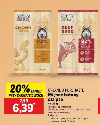Batony z kurczaka Orlando pure taste promocja