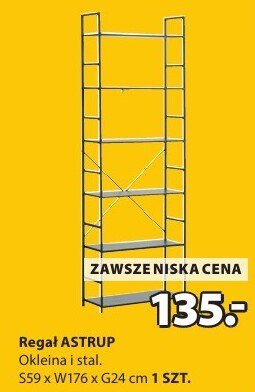 Regał ASTRUP S59 x W176 x G24 cm promocja w Jysk