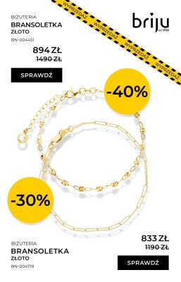 Bransoletka złoto promocja w Briju
