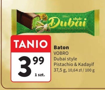 Baton VOBRO Dubai style Pistachio & Kadayif promocja w Intermarche