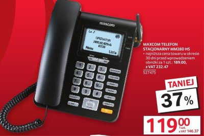 Telefon stacjonarny MM28D HS MAXCOM promocja w Selgros