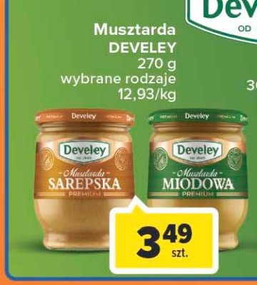 Musztarda premium miodowa Develey promocja