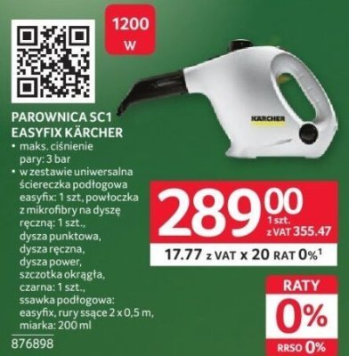 Parownica SC1 Easyfix Karcher 876968 promocja w Selgros