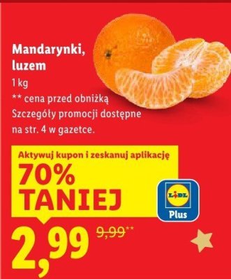 Mandarynki luzem promocja w Lidl